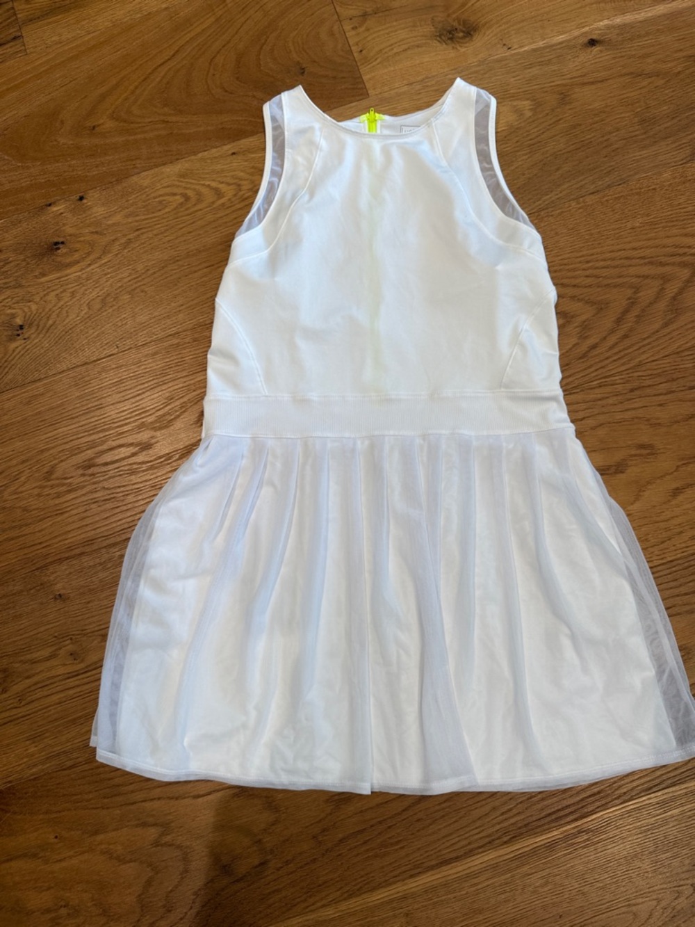 Lucky in Love White Sleeveless Tulle Skirt Dress